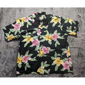 Pineapple Juice Short Sleeve Button Up Hawaiian Shirt Men's Size XL Made In USA